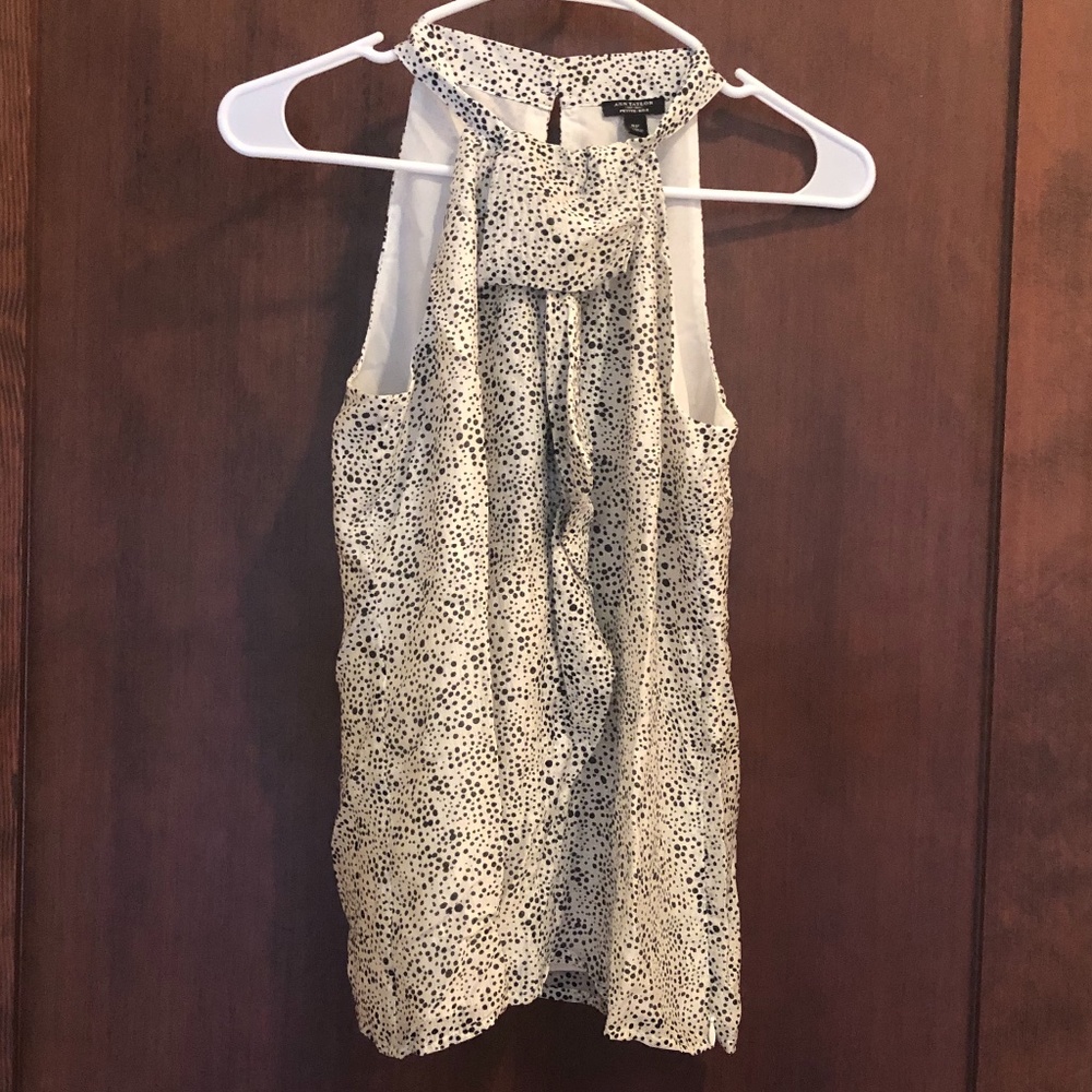 Black and White Polka Dot Halter Top